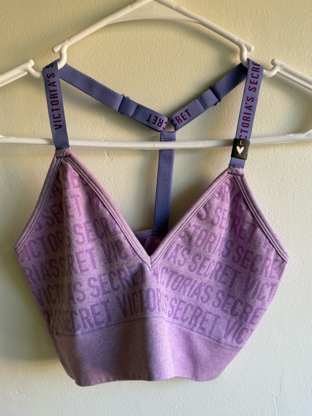 NWT Victorias Secret Purple Logo Bralette size Large